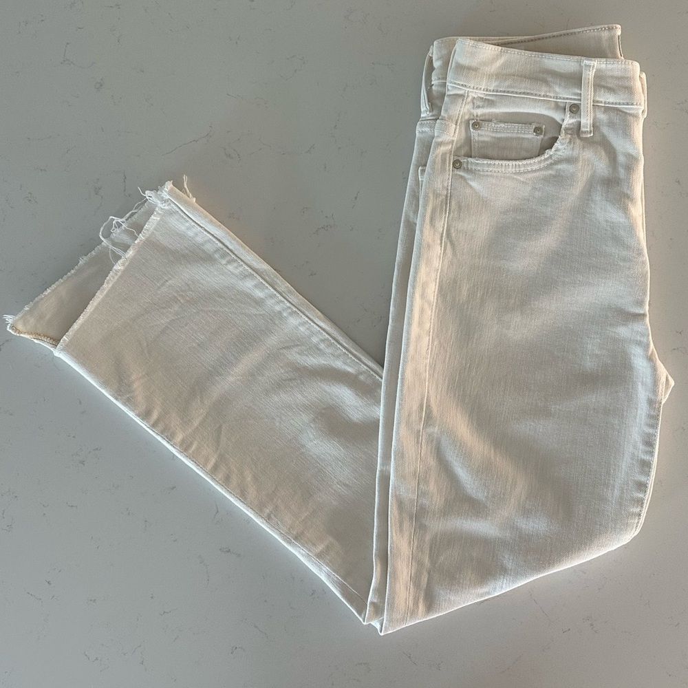 MOTHER - The Insider Crop Step Fray - Cream Puffs Size 27